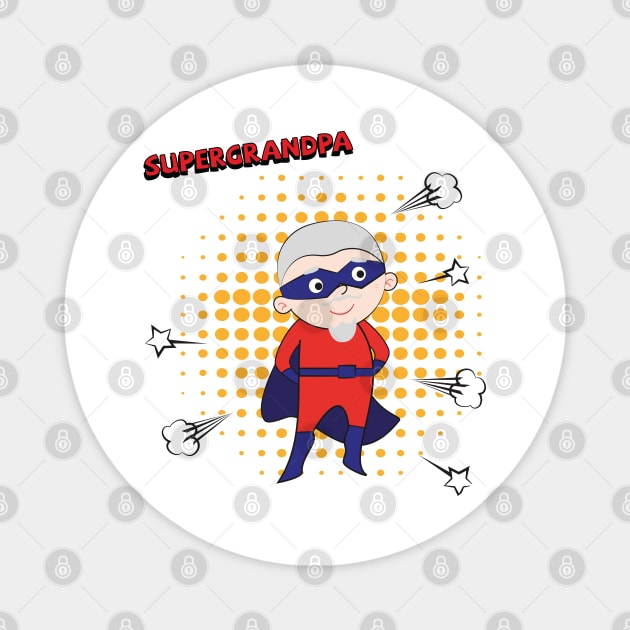 Super grandpa 4 Magnet by grafart